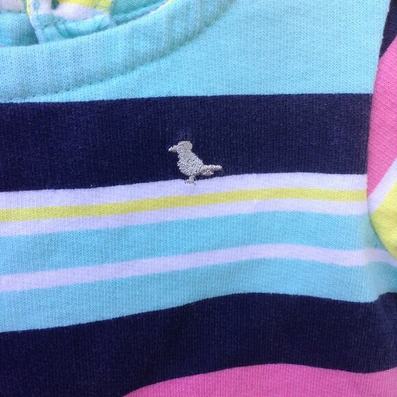 CARTER'S Blue Pink Pastel Striped Sweatshirt 6 Months - Picture 2 of 4